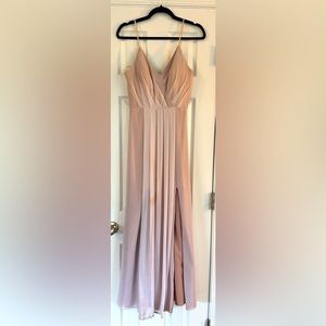 Shimmer pink prom dress